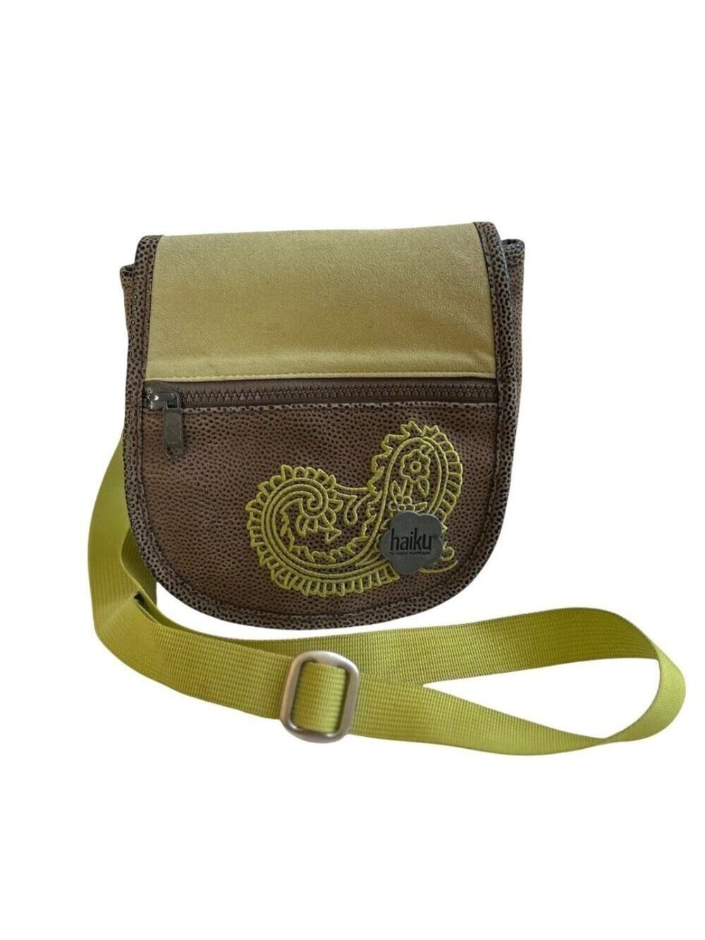 Haiku Faux Suede Crossbody Bag Designed by Sharon Eisenhauer EUC